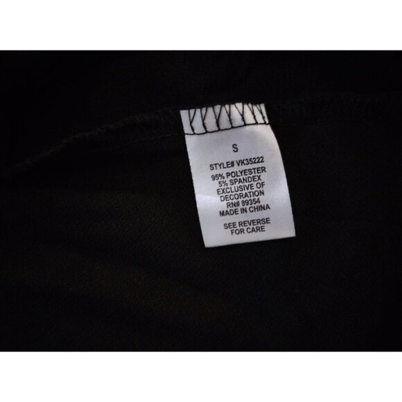 Black short sleeve blouse with lace on the shoulders by Adrienne Vittadini, NWT. - Picture 6 of 8